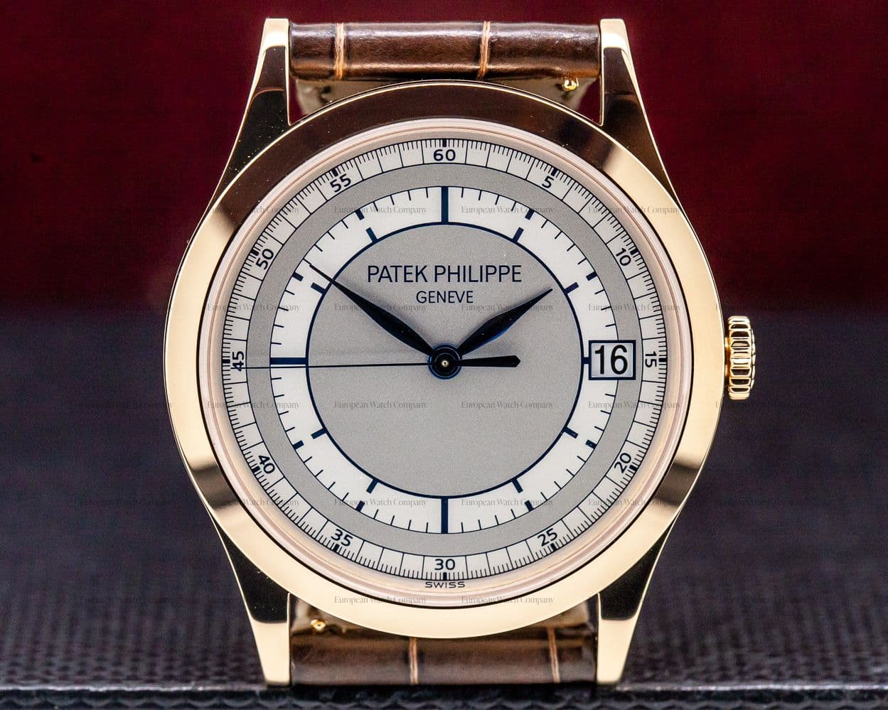 Patek Philippe Calatrava 18K Rose Gold Sector Dial