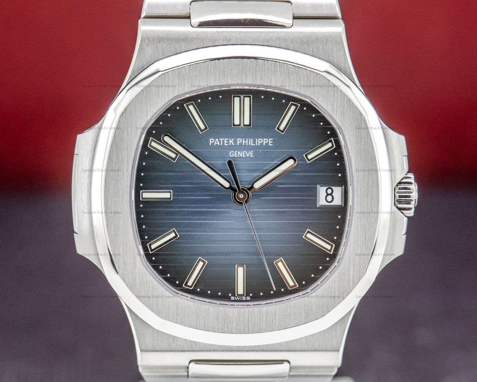 Patek Philippe Jumbo Nautilus Blue Dial SS FULL SET