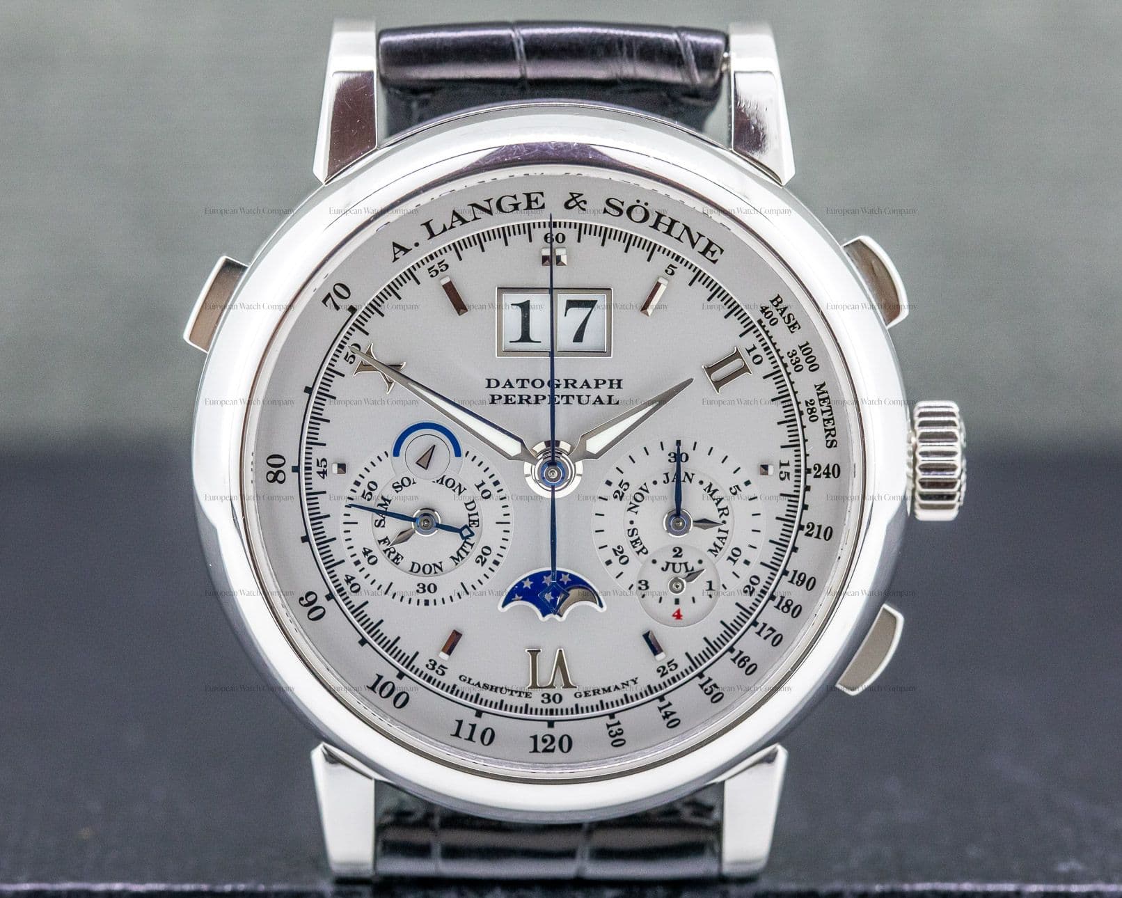 A. Lange and Sohne Datograph Perpetual Calendar Chronograph Platinum