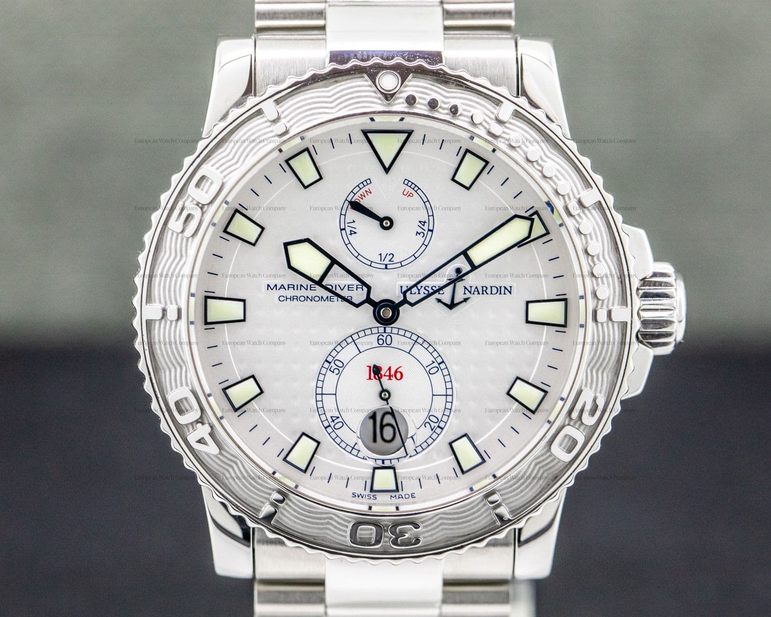 Ulysse Nardin 263-33-7 Maxi Marine 1846 Diver Silver Dial SS