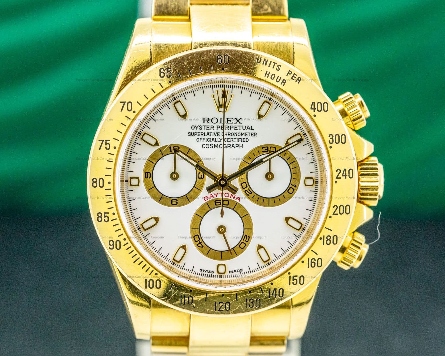 Rolex Daytona 18K Yellow Gold White Dial BOX & PAPERS