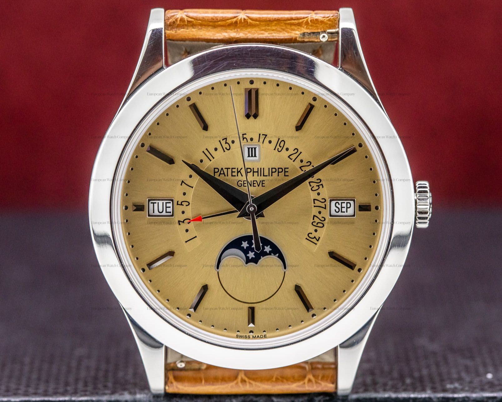 Patek Philippe Retrograde Perpetual Calendar Platinum Bronze Dial
