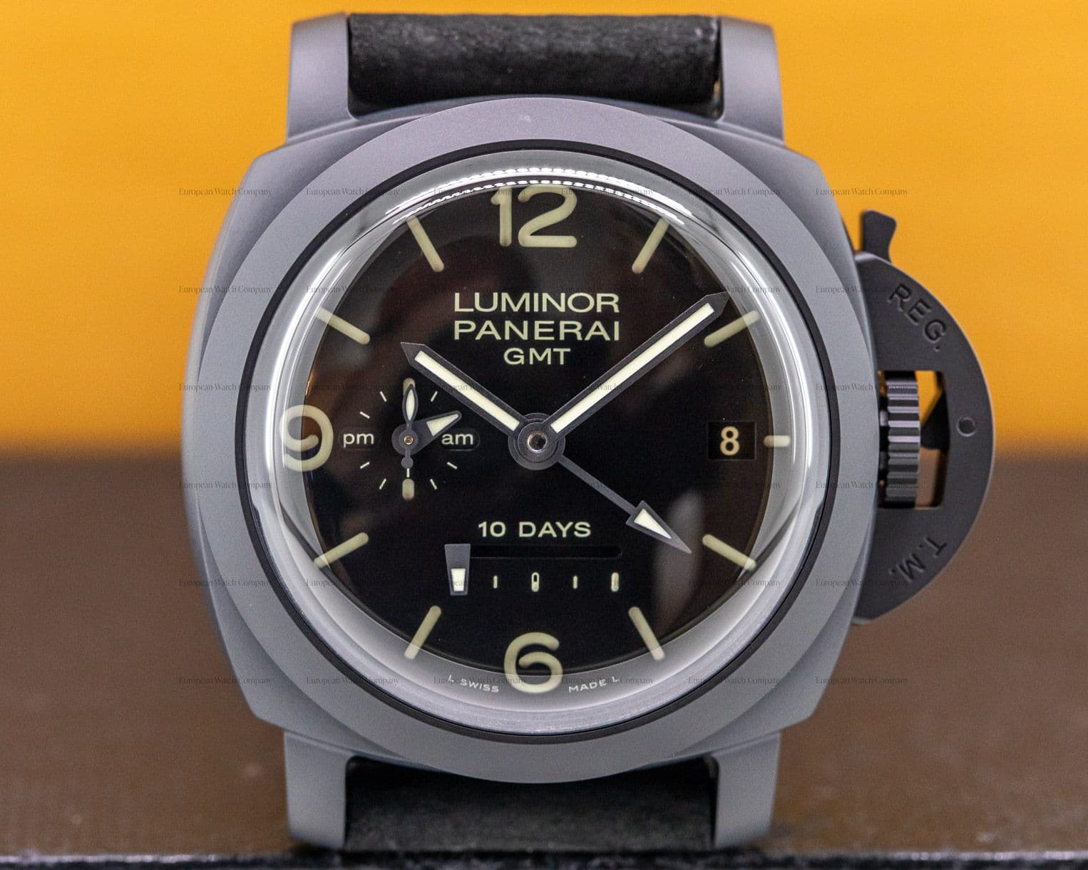 Panerai Luminor 1950 10 Day GMT Ceramic Black Dial