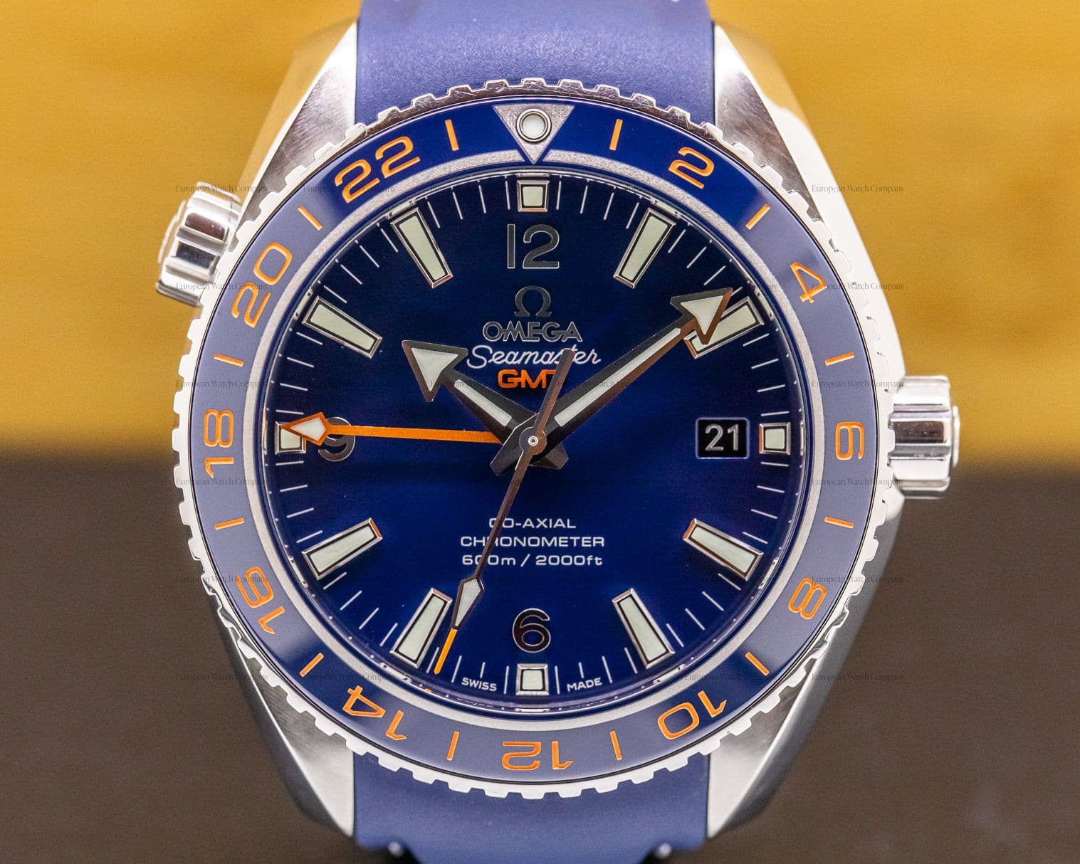 Omega Seamaster Planet Ocean Good Planet GMT 600M Co-Axial Blue Dial