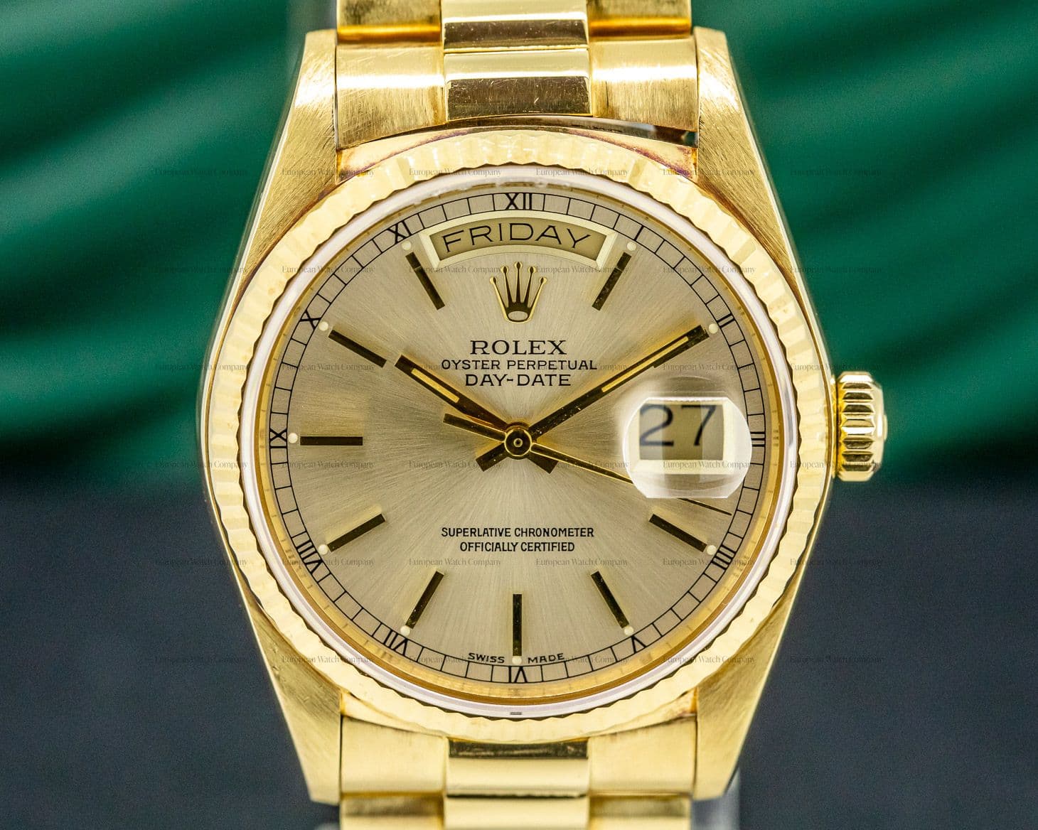 Rolex Day Date President Champagne Dial 18K Yellow Gold