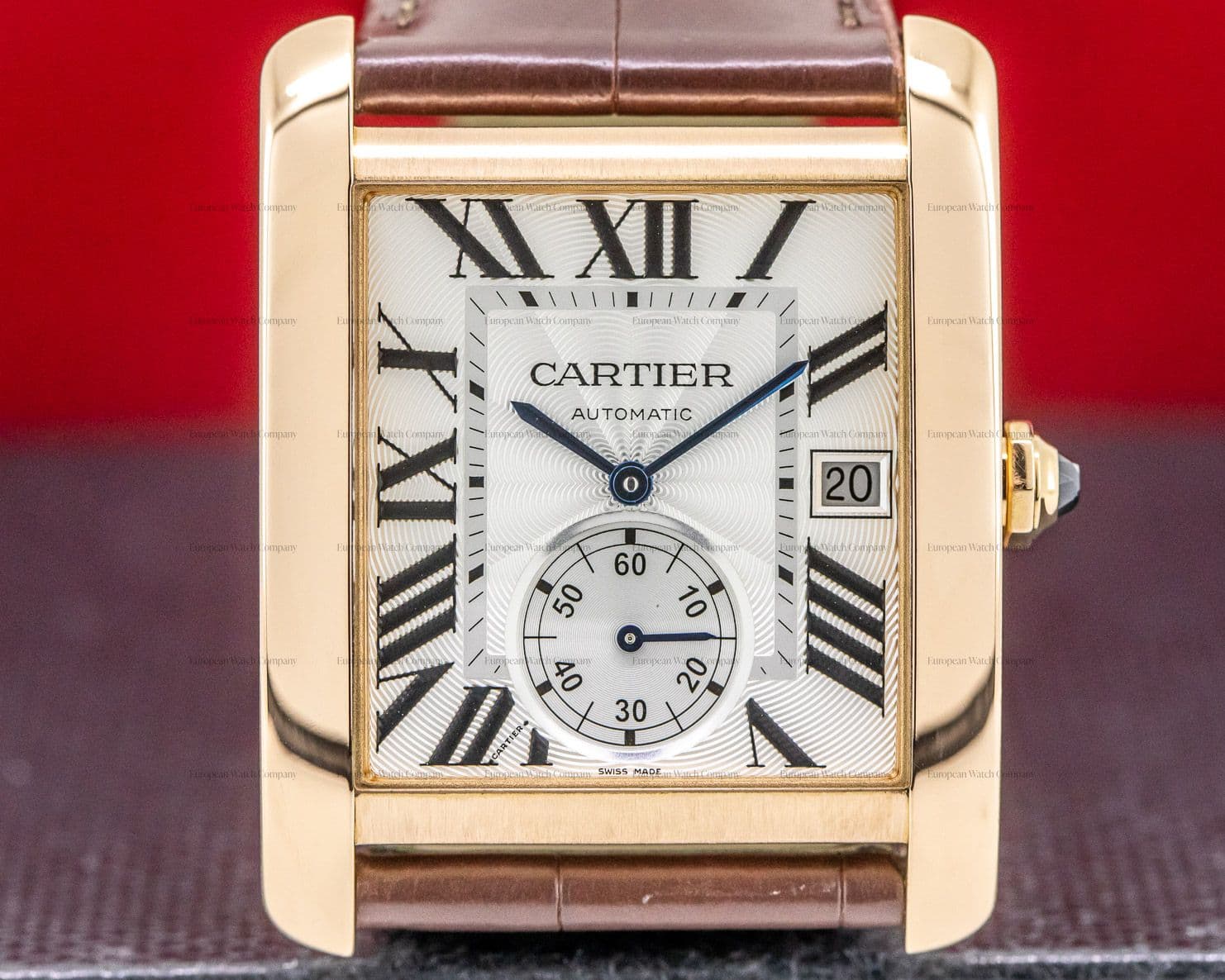 Cartier Tank MC Silver Dial 18k RG Automatic