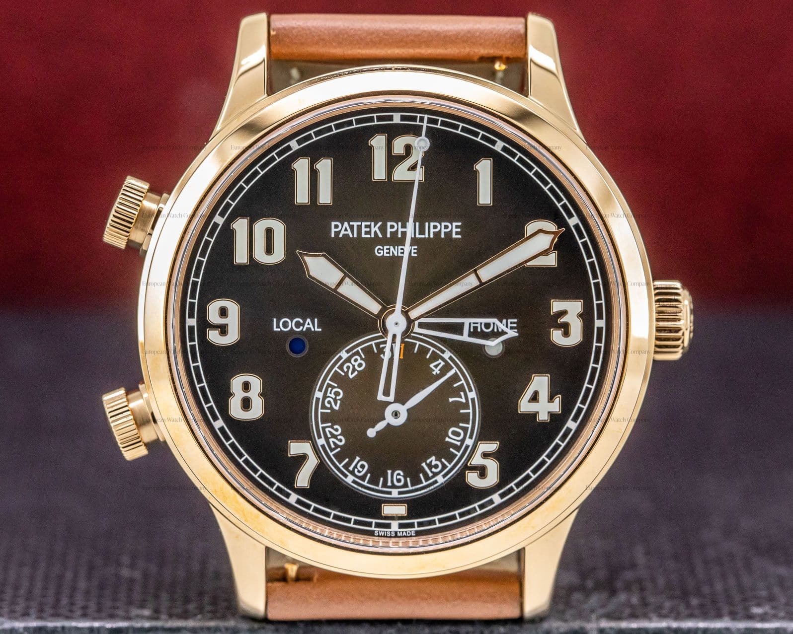 Patek Philippe Calatrava Pilot Travel Time 18k Rose Gold UNWORN