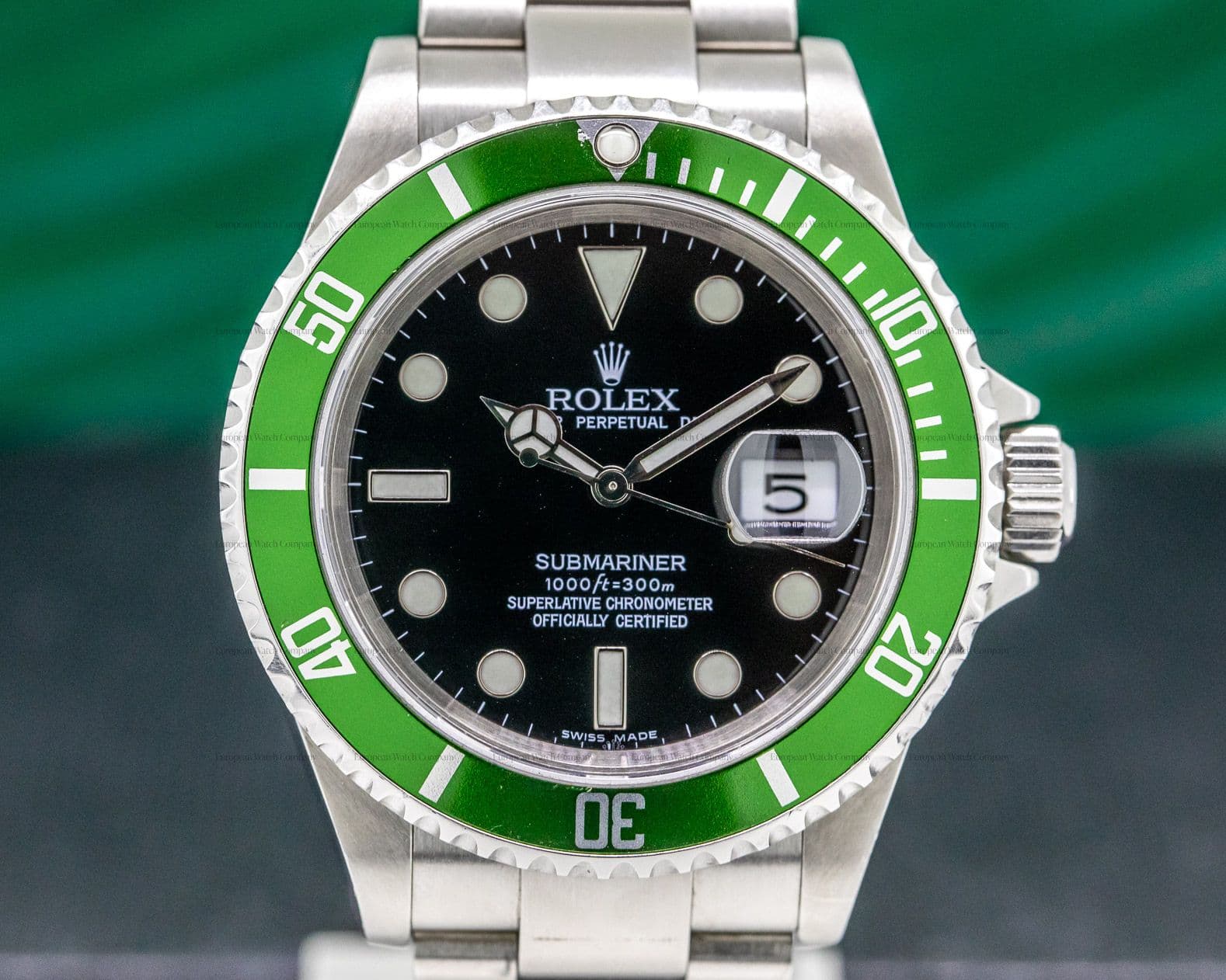 Rolex Submariner 50th Anniversary SS Green Bezel FULL SET