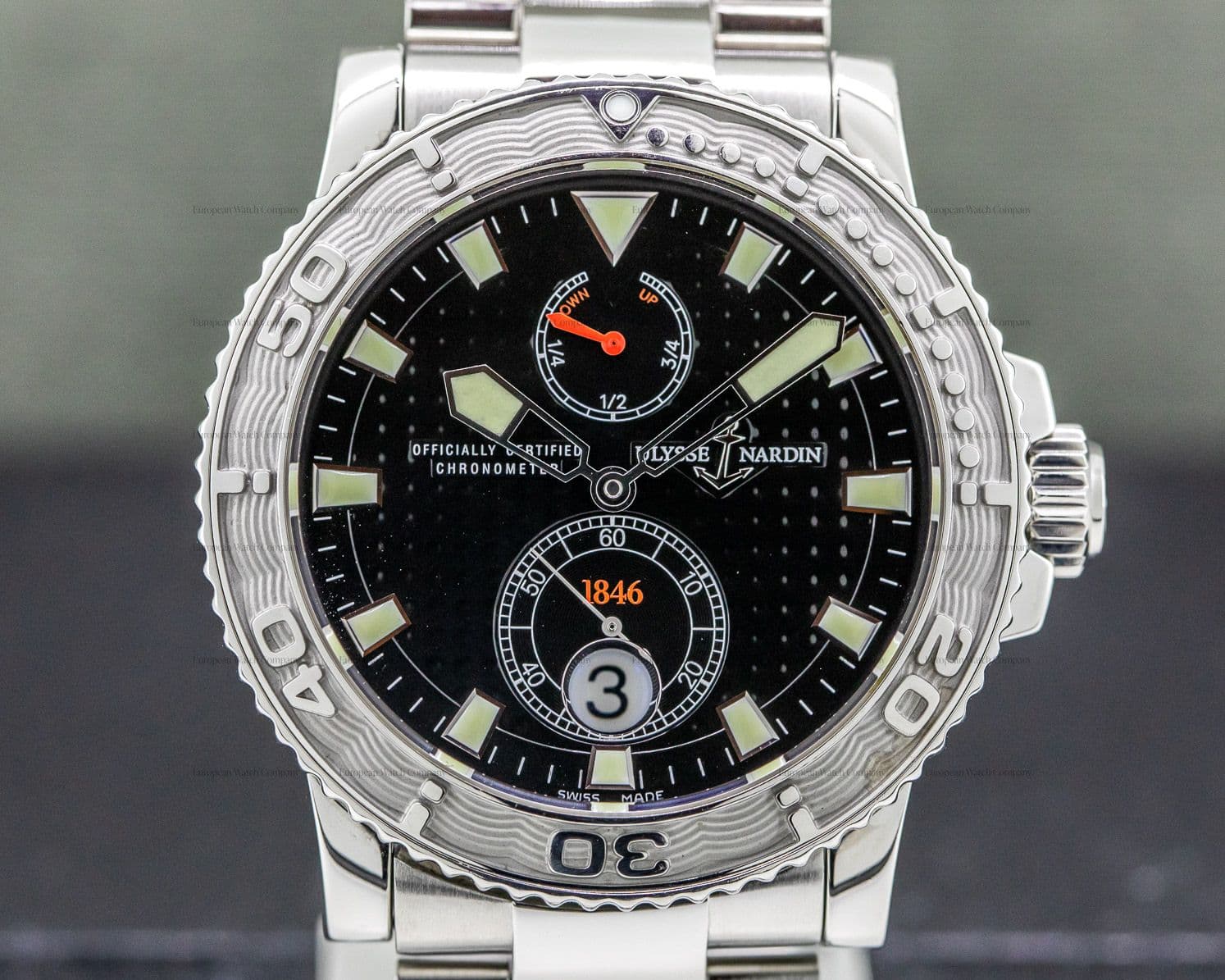 Ulysse Nardin 263-33-7 Maxi Marine 1846 Diver Silver Dial SS