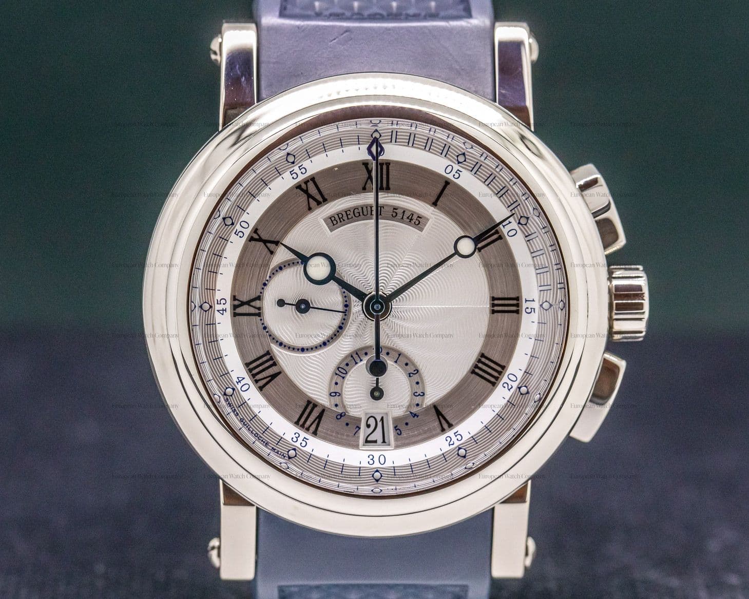 Breguet Marine Chronograph 18K White Gold / Rubber