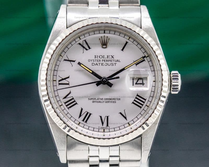 Rolex Datejust Grey Buckley Dial SS Jubilee COMPLETE