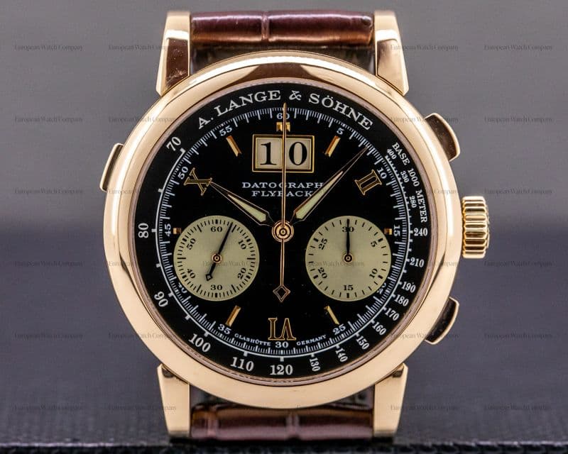 A. Lange and Sohne Datograph 18K Rose Gold Black Dial "DUFOUR"