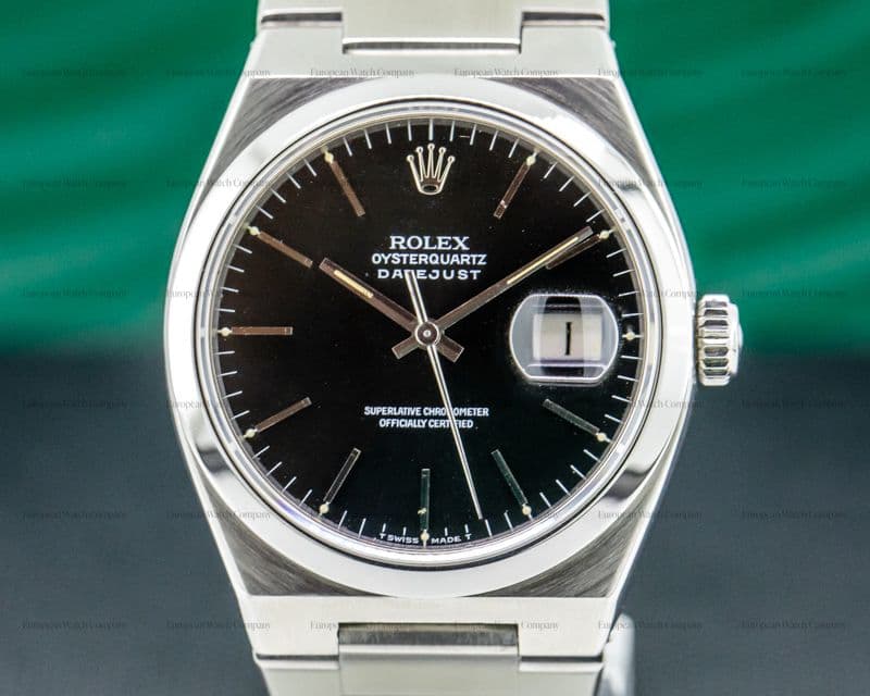 Rolex OysterQuartz Datejust Black Dial