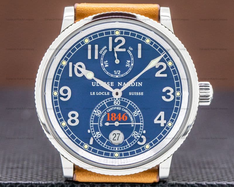 Ulysse Nardin Marine Chronometer 1846 Blue Dial SS
