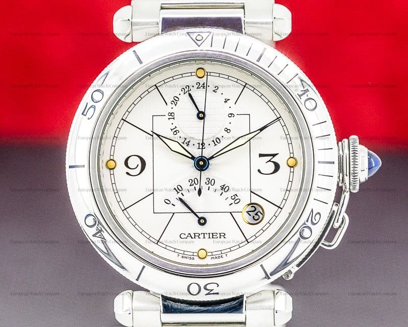 Cartier Pasha Power Reserve GMT SS 38.5MM