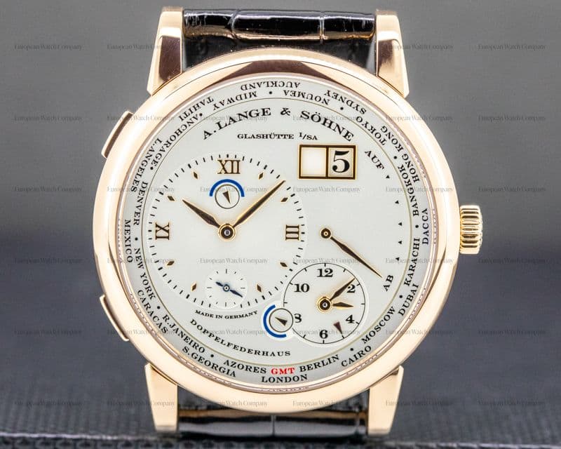 A. Lange and Sohne Lange 1 116.032 Time Zone 18K Rose Gold
