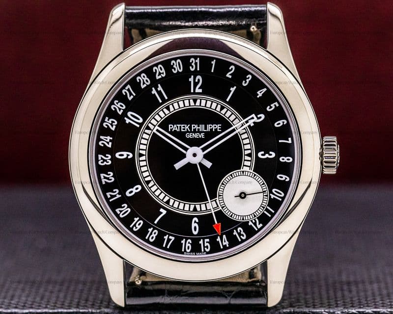 Patek Philippe Calatrava Black Dial 18K White Gold / Deployant DISCONTINUED