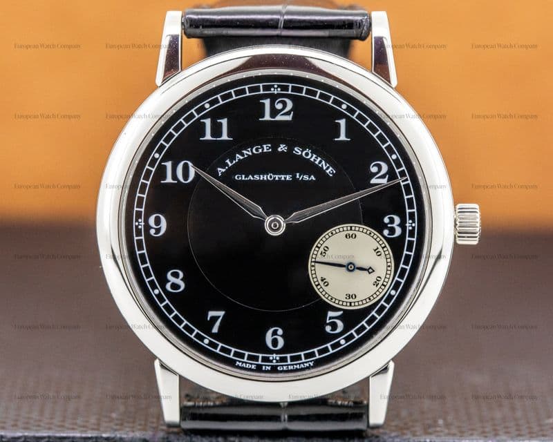 A. Lange and Sohne 1815 "Side Step" 222.049 Wempe Black Dial Platinum