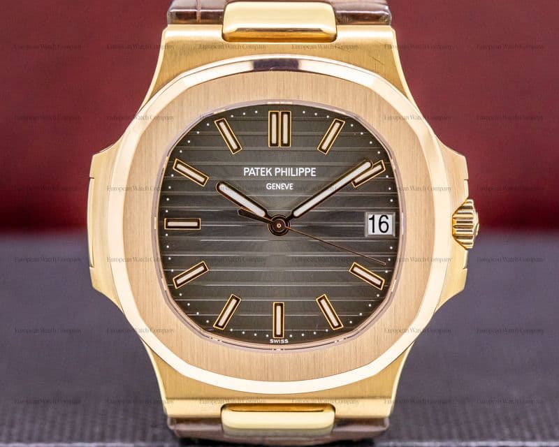 Patek Philippe Nautilus 18K Rose Gold / Alligator Strap
