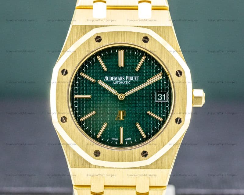 Audemars Piguet ROYAL OAK 15205 GREEN DIAL LIMITED FOR "THE HOUR GLASS" RARE