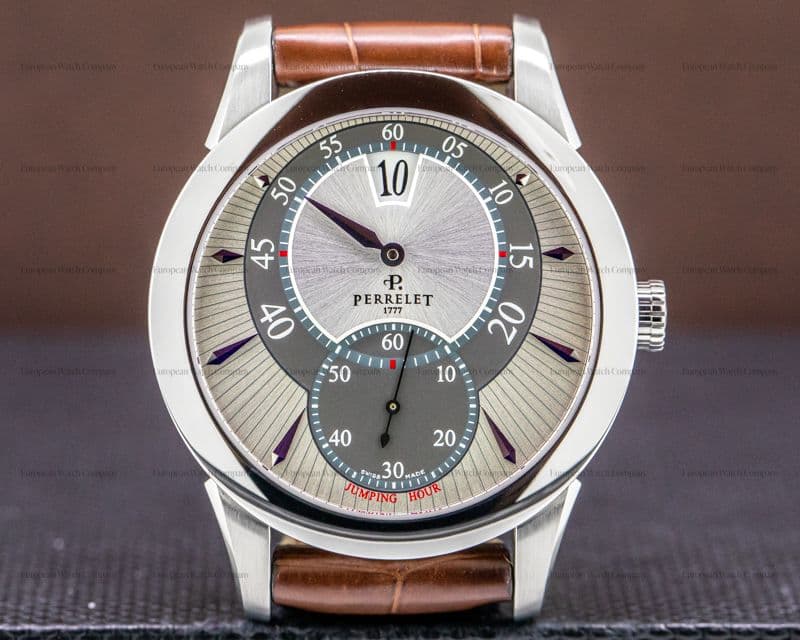 Perrelet Jumping Hour SS Silver / Gray Dial