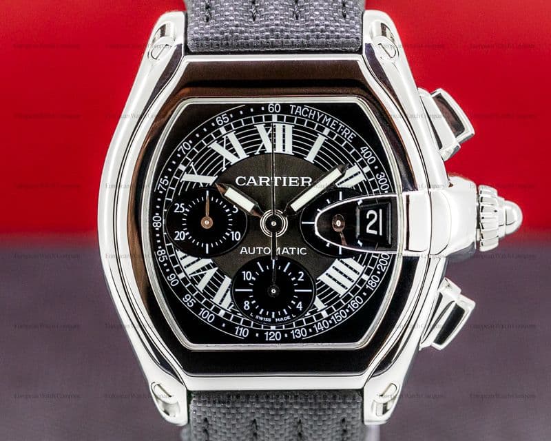 Cartier Roadster Chronograph XL Black Dial SS / SS