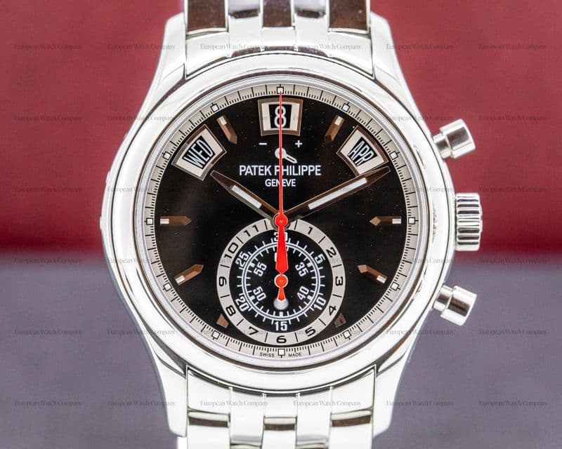 Patek Philippe Annual Calendar Black Dial Chronograph SS DISCONTINUED