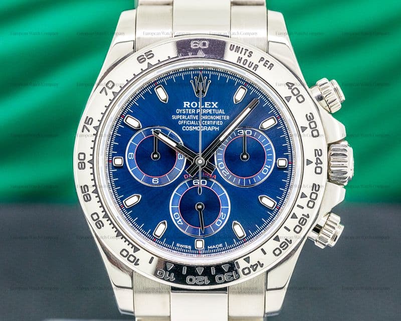 Rolex Daytona 116509 Blue Dial 18K White Gold
