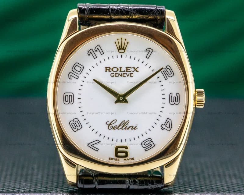 Rolex Cellini Danaos Yellow Manual Wind White Dial