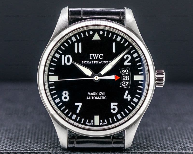 IWC Mark XVII Black Dial SS / Alligator