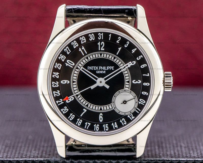 Patek Philippe Calatrava Black Dial 18K White Gold / Deployant DISCONTINUED