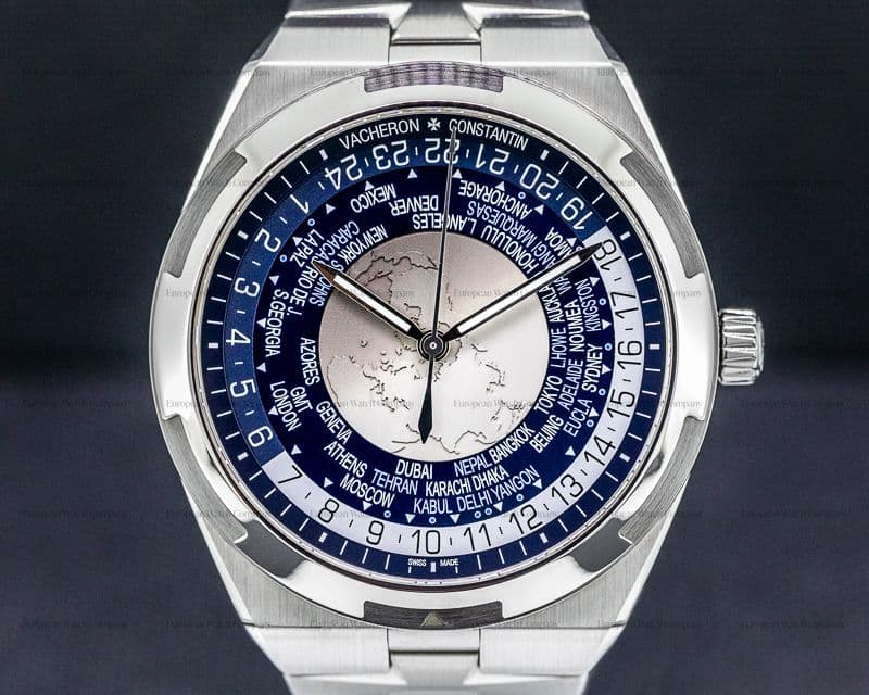 Vacheron Constantin Overseas 7700V World Time Blue Dial SS
