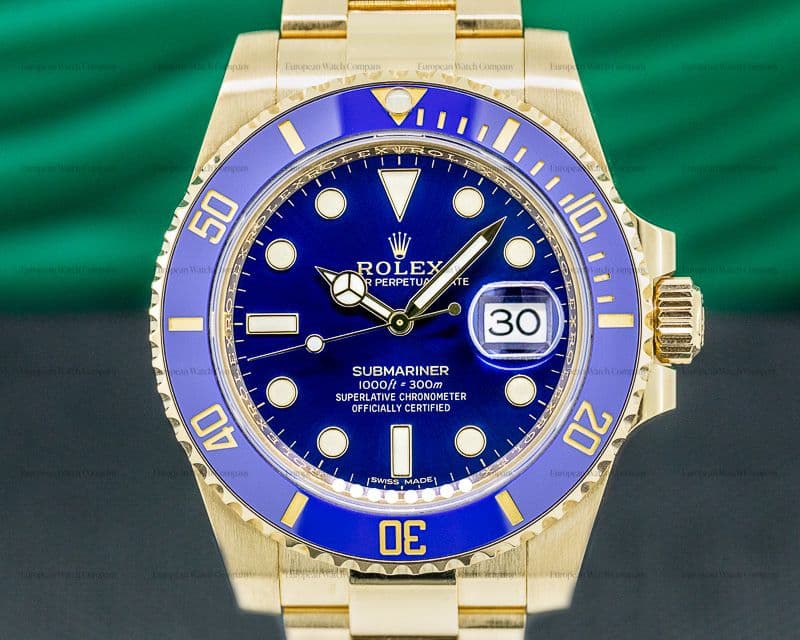 Rolex Submariner 116618 18K Yellow Gold Blue Dial 2019
