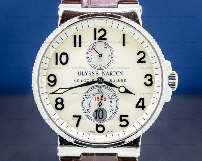 Ulysse Nardin Maxi Marine Stainless / Alligator strap