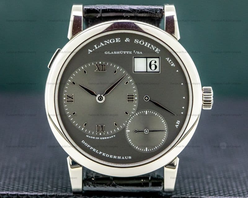 A. Lange and Sohne Lange 1 101.030 Grey Slate Dial White Gold