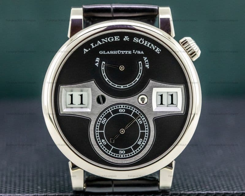 A. Lange and Sohne Zeitwerk 140.029 18K White Gold FULL SET