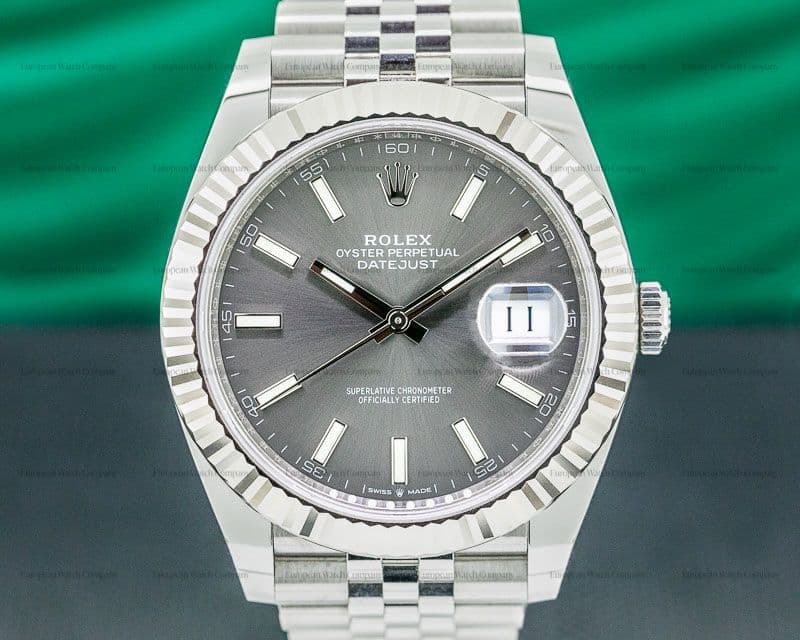 Rolex Datejust 41 Rhodium Stick Dial SS / Jubilee 2020 UNWORN