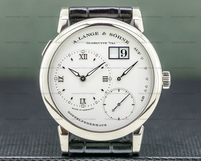 A. Lange and Sohne Lange 1 18K White Gold Silver Dial
