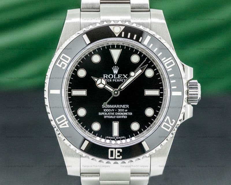 Rolex Submariner 114060 No Date Ceramic Bezel SS