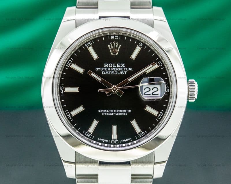 Rolex Datejust 41 126300 Black Stick Dial SS