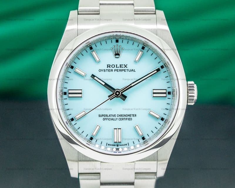 Rolex Oyster Perpetual 126000 36MM SS TURQUOISE BLUE UNWORN