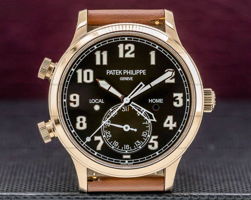 Patek Philippe Calatrava 5524R Pilot Travel Time 18k Rose Gold