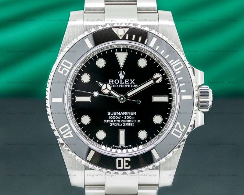 Rolex Submariner 114060 No Date Ceramic Bezel SS