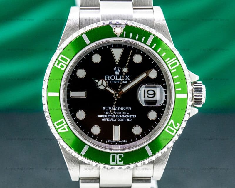 Rolex Submariner 50th Anniversary "Kermit" SS Green Bezel