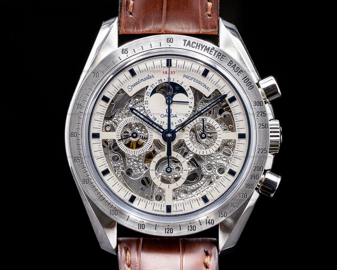 Omega Speedmaster Moon Phase Platinum / Skeleton 3688.30.32 RARE 57 PIECES