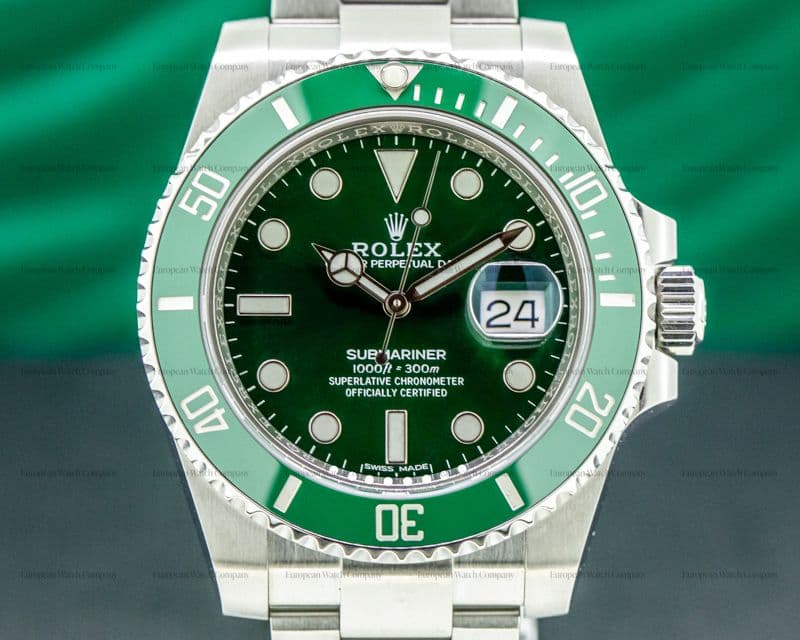 Rolex Submariner 116610LV "HULK" Green Ceramic Bezel Green Dial SS