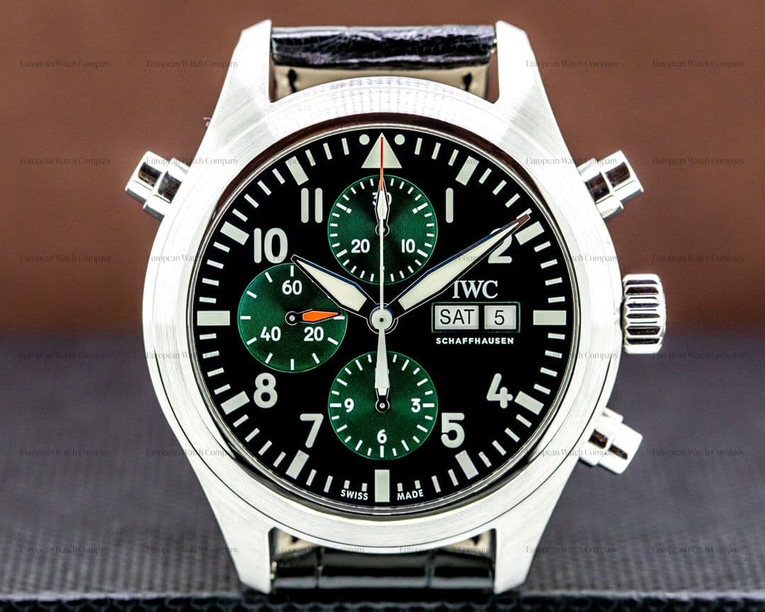 IWC Pilot Double Chronograph Edition "Latinoamerica" Green Dial RARE