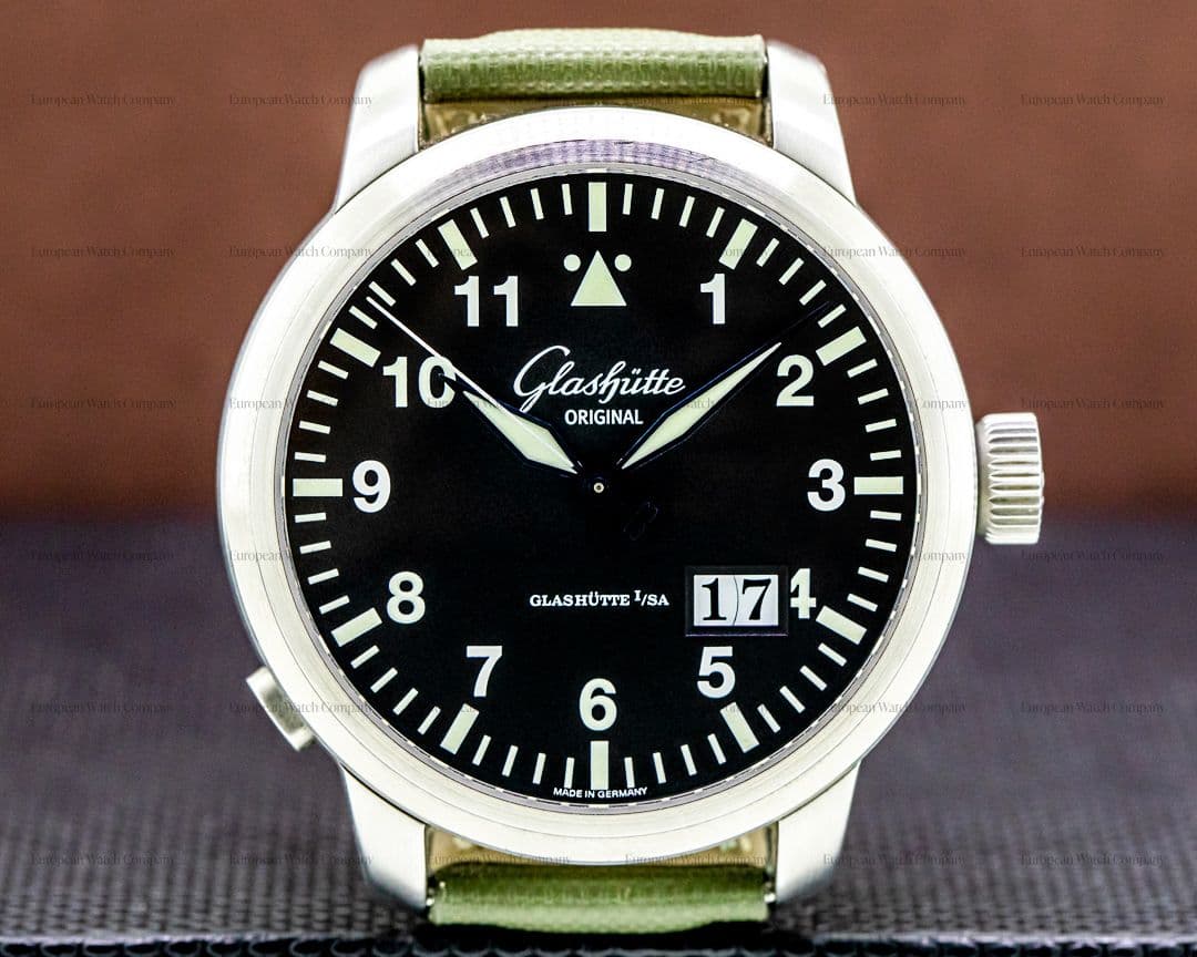 Glashutte Original Senator Navigator Panorama Date SS Black Dial