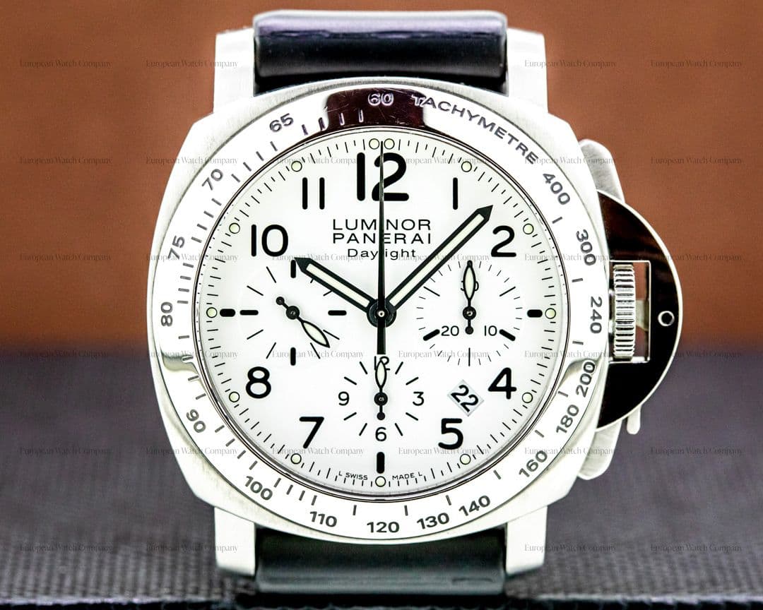 Panerai Luminor Daylight Chrono SS White Dial