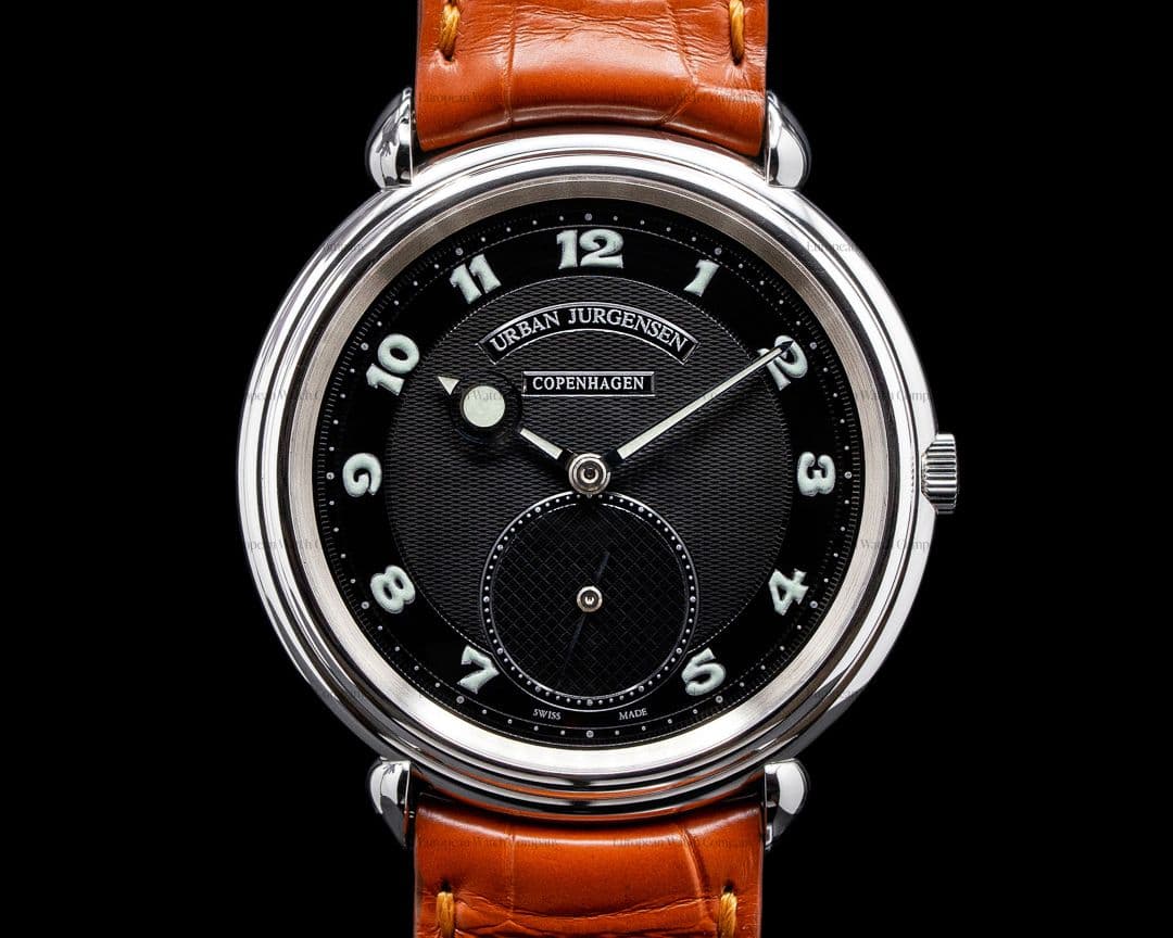 Urban Jürgensen 1140L Stainless Steel Black dial Big 8 Aviator